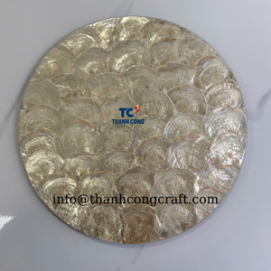 Bandejas de nácar MOP Bandeja de servicio Mantel de nácar para decoración del hogar Vajilla - Product Image 1