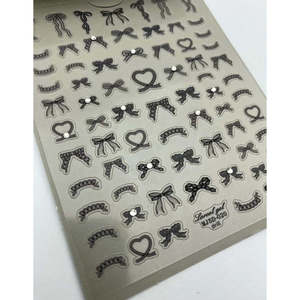 สติ๊กเกอร์ติดเล็บ 5D ลายหัวใจประดับเพชร ธีมดนตรี สำหรับสาวๆ ตกแต่งเล็บสร้างสรรค์ที่บ้าน - Product Image 3