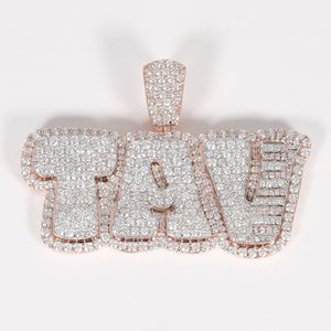 Colgante de oro blanco y rosa de 14kt personalizado, adornado con diamantes cultivados en laboratorio, hechos a medida para reflejar su estilo único - Product Image 1