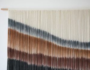 Extra <b>Large</b> Boho Chic Macrame Wall Hanging 57 W X 35 L Handmade Tie Dye Metal Tapestry for Living Room Bedroom Home Decorations - Product Image 6