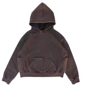 Sudadera con Capucha de Primera Calidad, 100% Algodón, con Logotipo Personalizado, Impresión Digital, Forro Polar Transpirable, Corte Regular, Diseño Sólido, con Bolsillos, para Invierno - Product Image 5