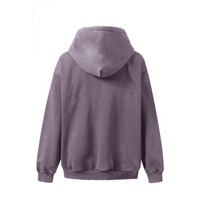 Grande demande Logo personnalisé Design Double poches latérales Acid Wash Baggy Fit Hommes Zipper Hoodies Pour Hommes Sweatshirts Streetwear - Product Image 2