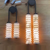 Applique murale LED en albâtre espagnol avec intérieur en cuivre, pour chambre, salon, chevet, et éclairage commercial