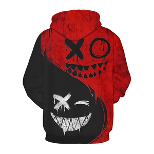 Tendencia personalizada 100% algodón pulóver hombres sudaderas con capucha térmicas patrón impreso polar para invierno liso teñido - Product Image 2