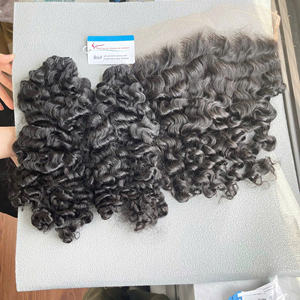 Paquets de cheveux bouclés birmans en gros Extensions de cheveux de trame de cheveux humains vierges vietnamiens Big Fuzz Curly - Product Image 1