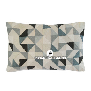 100% lana hecha a mano Crewel bordado Cadena de lana cosida funda de almohada para sofá sala de estar producto de venta caliente por ITHL - Product Image 6