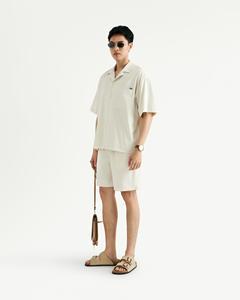 Chemise manches courtes décontractée d'automne pour hommes coupe Boxy respirant léger confort quotidien routine Vietnam solide motif nylon - Product Image 6