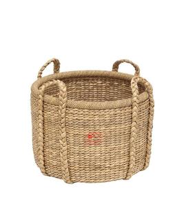 Cesta de almacenamiento con mango de cuerda, cesta de hierba marina, cesta para el vientre para lavandería, hierba de Jacinto de moda duradera tejida - Product Image 1