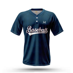 Maillots de baseball/softball unisexes personnalisés, 100% polyester, imprimés par transfert thermique avec des noms et des numéros d'équipe personnalisés, livraison rapide - Product Image 1