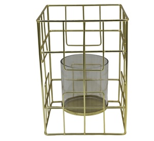 Dernier modèle de bougeoir décoratif ouragan en métal/verre pour la maison Style moderne fait main personnalisé - Product Image 1