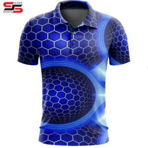 Alta calidad logotipo personalizado al por mayor de impresión deporte Jersey 100% poliéster sublimación polos para hombres - Product Image 4