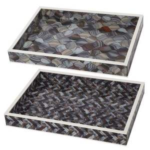 Grand plateau de service décoratif pour vadrouille avec design de luxe, parfait pour les fêtes, les mariages et l'hôtellerie. - Product Image 4