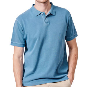 เสื้อโปโลแขนสั้นสำหรับผู้ชายเสื้อกอล์ฟขนาดพิเศษซิปปรับแต่งได้ลายพื้นถักสไตล์ธุรกิจ - Product Image 1