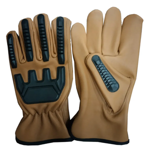 ถุงมือหนังแพะสำหรับงานหนัก2024กันน้ำปลอดภัยใช้ในการก่อสร้างด้านอุตสาหกรรม - Product Image 4