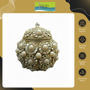 Bolso de Mano Elegante y Ligero para Mujer, con Cuentas Metálicas, Forro de Seda, Personalizable, Ideal para Fiestas y Bodas - Product Image 2