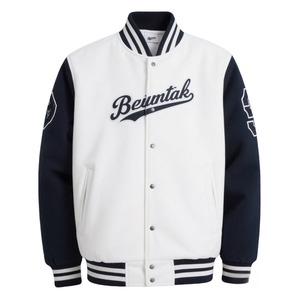 Chaqueta Universitaria de Béisbol con Logotipo Personalizado, Forro de Lona Recubierta, Mangas de Poliéster, Forro de Spandex, Relleno de Fibra de Poliéster, Color Negro - Product Image 4