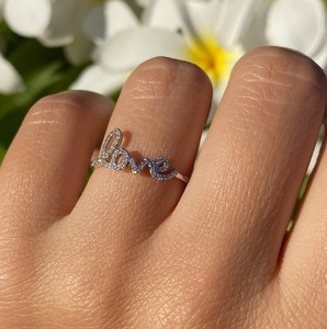 E Color corte redondo laboratorio cultivado diamantes regalo de boda anillo de plata esterlina carta de amor anillo de diamantes regalo para su anillo de aniversario - Product Image 5