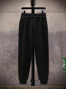 Survêtement de sport d'hiver pour hommes, sweat-shirt à capuche zippé en coton et pantalon de survêtement avec motif solide, vêtements d'extérieur chauds - Product Image 4