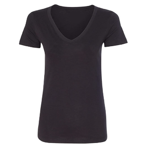 เสื้อยืดคอวีสำหรับผู้หญิง คุณภาพสูง โพลีเอสเตอร์ สำหรับงานซับลิเมชั่น หลากสี ดีไซน์เรียบ รับสกรีนโลโก้ ราคาถูก - Product Image 2