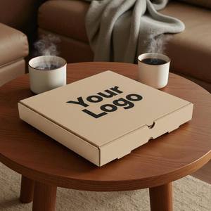 Boîtes à pizza rigides et écologiques Matériau en papier kraft recyclable et biodégradable au micro-ondes pour la livraison et la restauration - Product Image 6