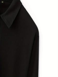 Classique hommes grande taille décontracté pour polo pour printemps automne couleur unie à manches longues avec col boutonné Design respirant - Product Image 3