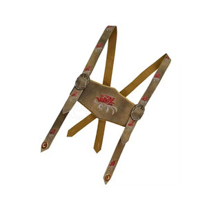 กางเกงหนังสไตล์บาวาเรียนสำหรับผู้หญิง ตกแต่งด้วยกระดุมปักลาย เอวกลาง ฤดูใบไม้ผลิ แห้งเร็ว ระบายอากาศได้ดี ความยาวระดับเข่า - Product Image 6