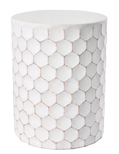 Mesa auxiliar de exterior color blanco - Product Image 1