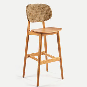 Outdoor <b>Bar</b> Chair <b>Furniture</b> <b>for</b> Garden Patio <b>Home</b> <b>Bar</b> Cafe Modern Design Make Teak Wood With Rope - Kiko - Product Image 1
