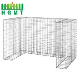 Galfan वेल्डेड Gabion बनाए रखने की दीवार 200x100x50 वेल्डेड Gabion बॉक्स 2x1x0.5m Gabion टोकरी पत्थर पिंजरे उद्यान बाड़ कीमत