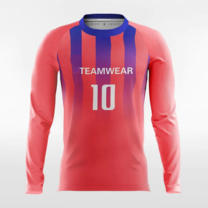 Camisetas de entrenamiento de fútbol de manga larga transpirables de moda uniforme de fútbol para adultos impreso personalizado OEM ODM disponible - Product Image 3