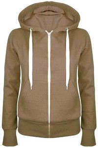 Sweat à capuche zippé surdimensionné et lourd avec logo personnalisé pour femmes Winter Essentials Front Comfortable Plain Zip Sweatshirt pour dames - Product Image 6