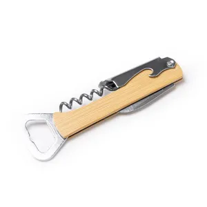 Cavatappi in Bambù Jamila Personalizzato, Gadget Unico e Personalizzabile per Aprire Vino e Bevande - Product Image 1