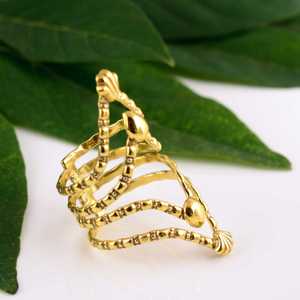 Venta caliente diseños mujeres niñas ajustable minimalista banda gatillo dedo anillos Vintage Retro nudillo anillo pie joyería - Product Image 2