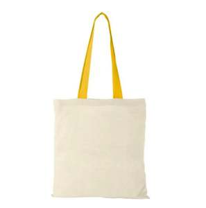 Sac fourre-tout en toile de coton avec poignée imprimée en couleur personnalisée, sac fourre-tout vierge à sublimation avec logo personnalisé pour la promotion - Product Image 3