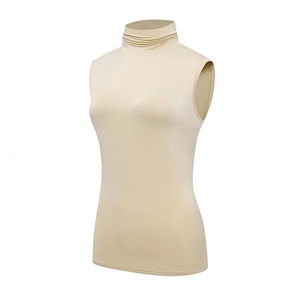 Nouvelle vente haut sans manches à col roulé pour femmes pour rassemblement formel et décontracté confortable conception de couleur personnalisée fabriqué au Bangladesh - Product Image 2