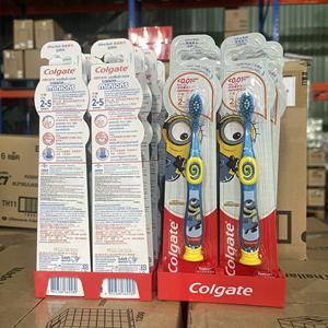 Alta calidad Colgate Kid Smiles Minion 6x12 Bandeja barato lindo cepillo de dientes de cerdas suaves para niños cepillo de dientes de plástico - Product Image 3