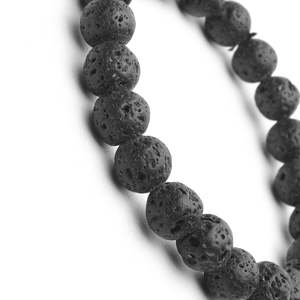 กำไลหินลาวาสีดำสำหรับทุกเพศ ยี่ห้อ Arihant Gems Jewels หินธรรมชาติรับรองคุณภาพ พร้อมคุณสมบัติทางโหราศาสตร์ กำไลคริสตัลเสริมพลัง - Product Image 3