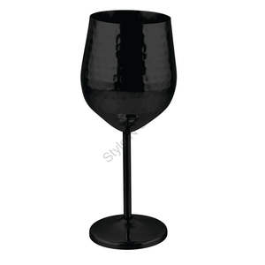 Juego de 3 copas de vino martillado de acero inoxidable Accesorios para bebidas premium - Product Image 1