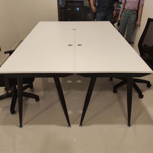 140x70cm HBCO005 Minimalist CONE System Desk with Assembled Iron Legs for Bedroom <b>Study</b> or Office Use Computer <b>Table</b> - Product Image 5
