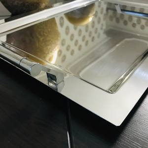 Bandeja de metal grande para servir, bandeja de servicio rectangular con asa, bandeja de regalo de inauguración de la casa para el hogar - Product Image 6