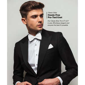 Vittorio Farina Men's Elegant High Quality Silk Cravats Solid <b>Bow</b> <b>Tie</b> Gift Box Multipack for the Fashion-Conscious Gentleman - Product Image 1