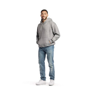 Sweat à capuche d'hiver pour hommes en coton biologique les mieux notés impression de logo personnalisé sweats à capuche chauds pour hommes pour l'hiver - Product Image 3