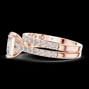 Taille personnalisable Bague de promesse en diamant exquis Design de cristal HipHop élégant Meilleur cadeau pour les femmes avec Moissanite comme pierre principale - Product Image 1