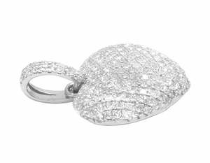 Le plus récent luxe glacé Bling Moissanite diamant clouté en argent 925 pendentifs et breloques en forme de coeur - Product Image 2