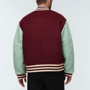 เสื้อแจ็กเก็ตทีมเบสบอลของผู้ชายเสื้อแจ็กเก็ตทีมเบสบอลปักด้วยกำมะหยี่ - Product Image 3