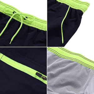 กางเกงว่ายน้ำสำหรับผู้ชายกางเกงว่ายน้ำใส่สบายสีต่างกันแห้งเร็ว - Product Image 4