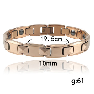 yunnique <b>Titanium</b> Steel Magnetic Bracelets Trendy Stainless Steel Men's Women's Fashion <b>Chain</b> Link Jewelry 217005 - Product Image 3