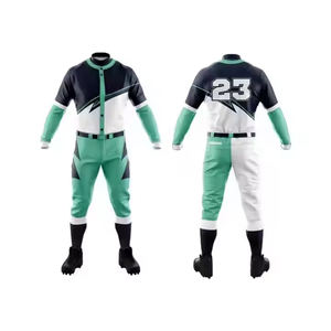 Top des tendances hommes Logo personnalisé 100% Polyester Baseball Sportswear respirant grande taille ensemble d'uniformes de haute qualité - Product Image 1