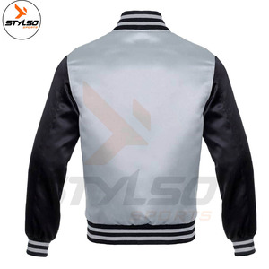 เสื้อแจ็กเก็ตเบสบอล,ทำจากผ้าซาตินโพลีเอสเตอร์ - Product Image 2