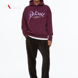 Sudadera con capucha de otoño con cremallera completa Proveedor de sudadera con logotipo personalizado de poliéster/algodón teñido liso - Product Image 4